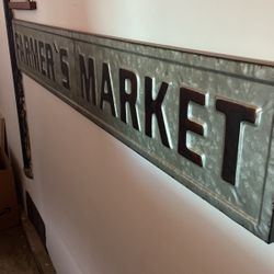Farmers Market Metal Sign 