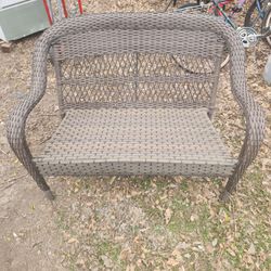 Wicker Bench 