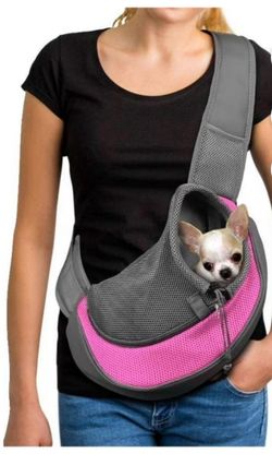 NWOT Pet Dog Sling Carrier, Breathable Mesh Portable Travel Safe Pet Sling Shoulder Bag Carrier with Adjustable Non-Slip Shoulder Strap for Small Dogs