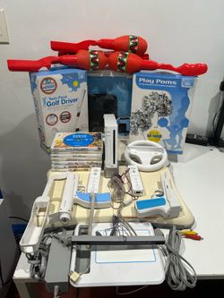 Wii with accessories