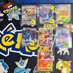 Pokemon Cards- Charizard, Pikachu, Lucario, Eevee and more!