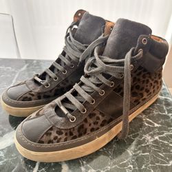 Jimmy Choo Belgravia Leopard-Print High-Top Size 12