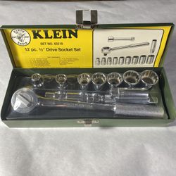 . New Klein 1/2” Socket Set