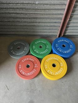 Brand New Bumper Plates - 10, 15, 25, 35, 45 LBs Available