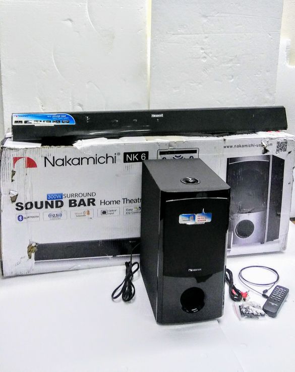 Nakamichi NK6 300-Watt Bluetooth Soundbar Speaker with Wired Subwoofer
