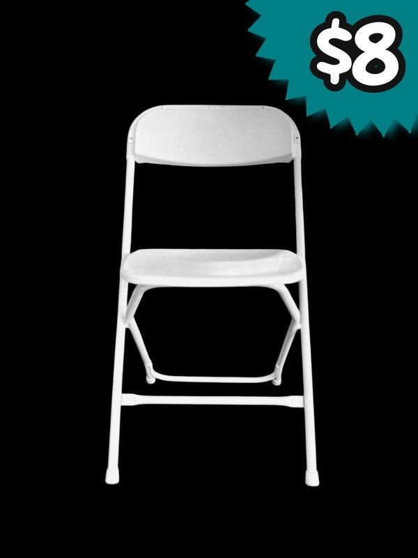 Silla Nueva Blanca De Plastico Para 800 libras 