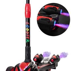 GlareWheel Kids Kick Rocket Scooter Real Smoke