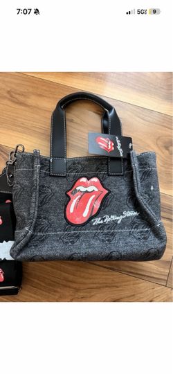 The Rolling Stones Denim Tote Bag