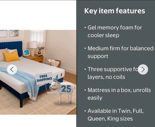 Serta 10 inch, Full Mattress, Medium Mattress, Gel Memory Foam Mattress