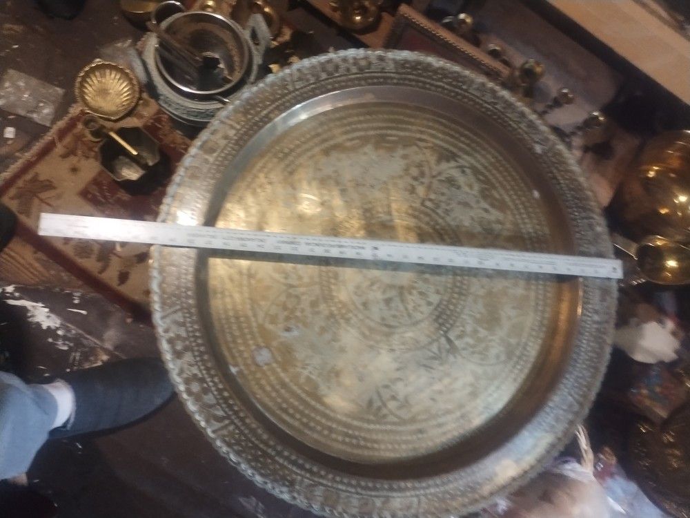 Large Brass Table Just Top