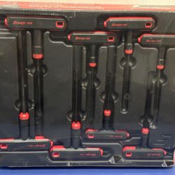 Snap-on Tools 8 pc SAE T-Shaped/L-Shaped Combination Hex Wrench Set (3/32-1/4") (Red)