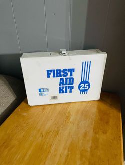 Vtg  American White Cross First Aid Metal Wall Hanging Kit Industrial