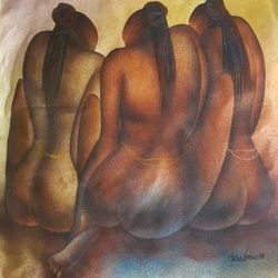 Tataa Nshue - Sand & Acrylic paint