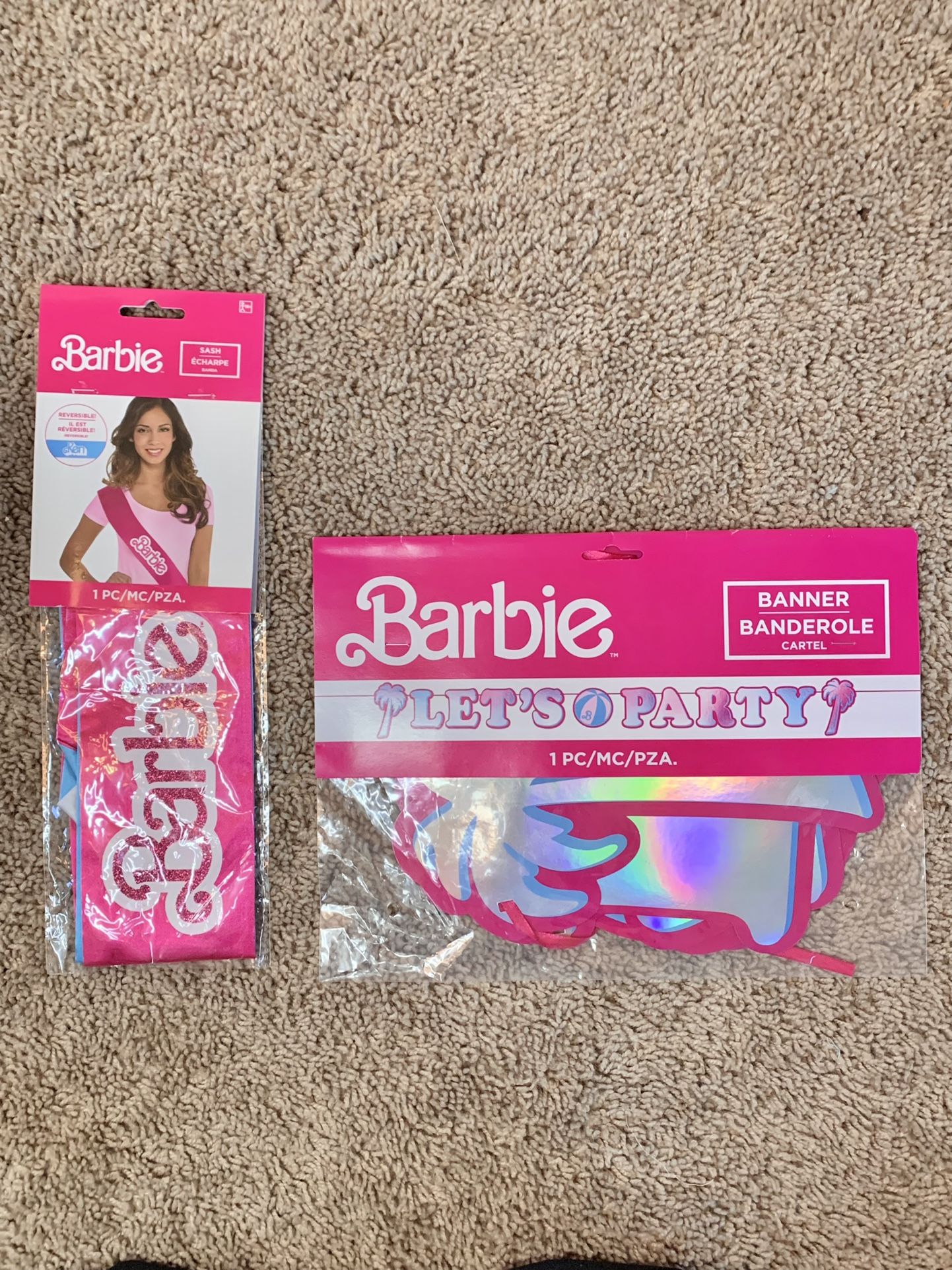 Barbie Banner & Sash Birthday Part Supplies