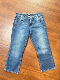 Lucky Brand Logan Rider Crop Jeans 6/28 Y2K Boho Western Denim Chic
