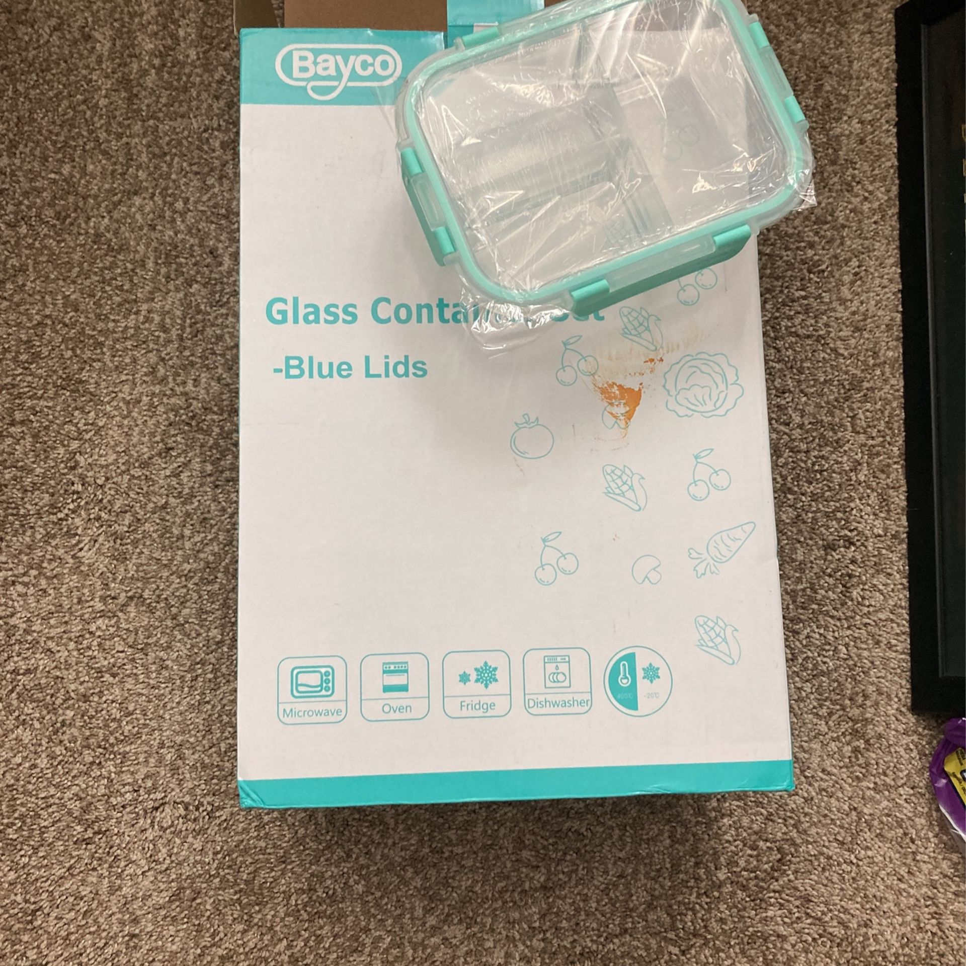 Bayco Glass Container 9 Piece set / New