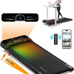New In Box! Walking Pad Treadmill with Incline,Treadmills for Home and Office,340 Lb Capacity,4 in 1 Portable Under Desk Treadmill with APP and Remote
