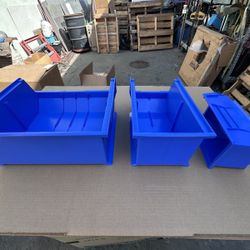 Durham Blue Plastic Bins PB30240-52 / Pack of 12 / (Different size available)