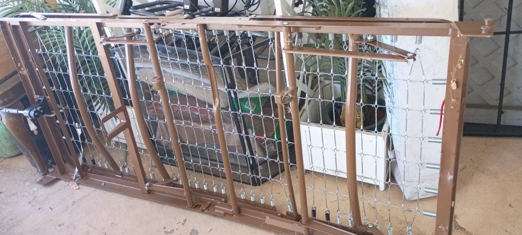 STRONG solid bed frame With Holding rails, & Mattress