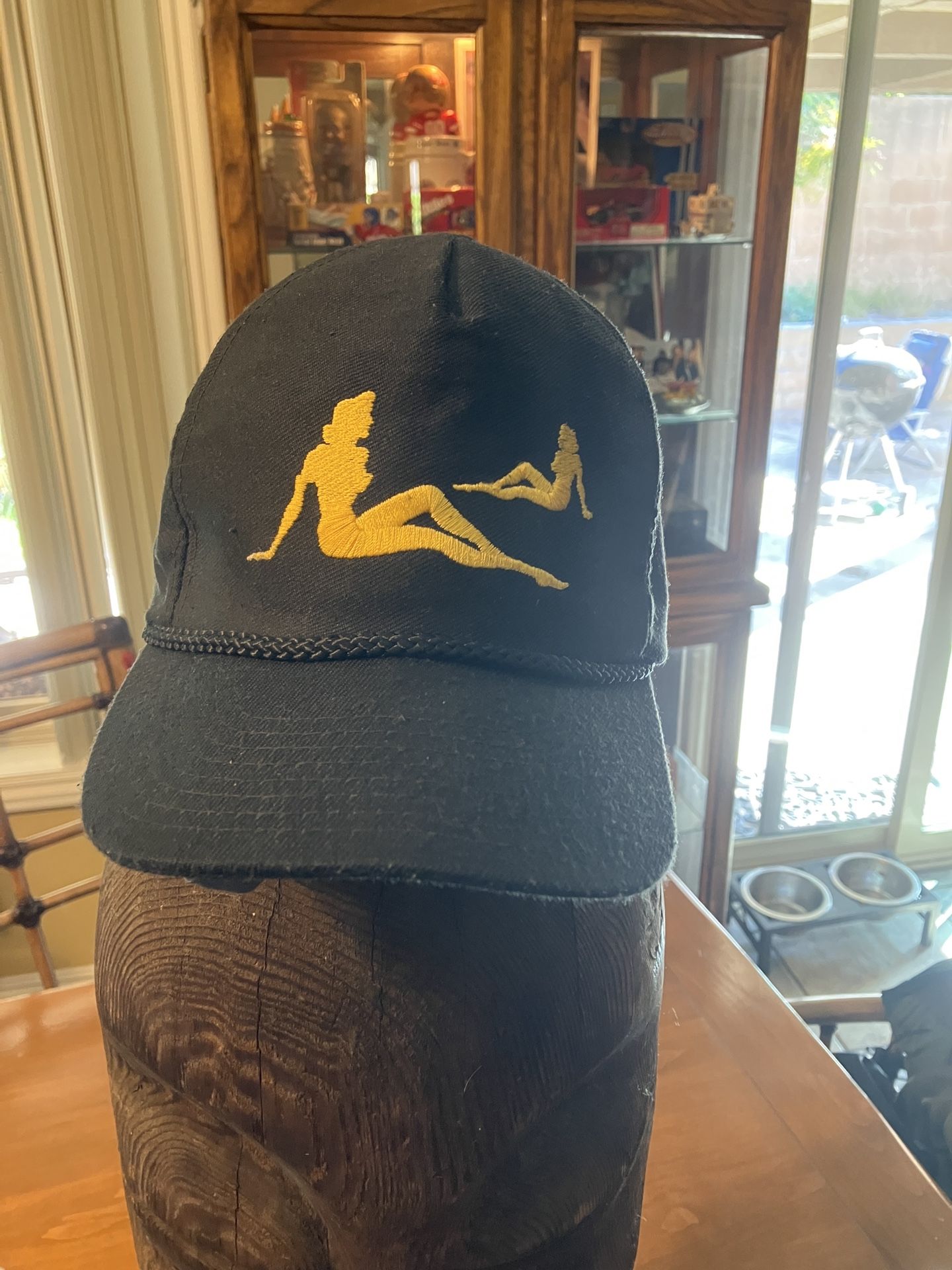 Vintage 80s Embroidered Pinup Hat