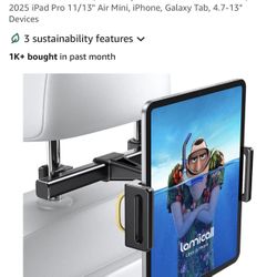 Lamicall Adjustable Car Tablet Headrest Holder 360 Rotation