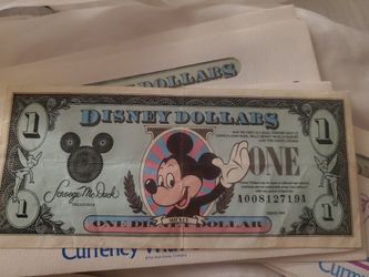 Disneyland Money,  $1 Bills