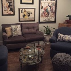 1960’s Hollywood Regency, Goran of Belgium Verre eglomise’ Glass Tables