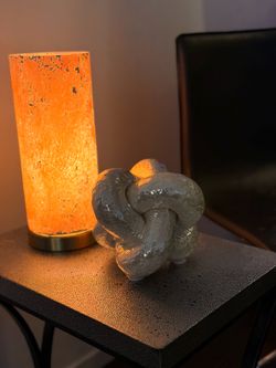 Warm Orange Pink Table Lamp