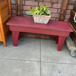 Wood Bench Plant Stand 32 By 11 By 16