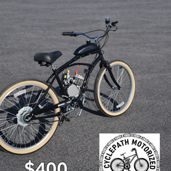 Gas bike motorized bicycle delivery available