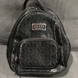 GUESS Women's Pandore Logo Small Backpack Bag Handbag Purse -Black