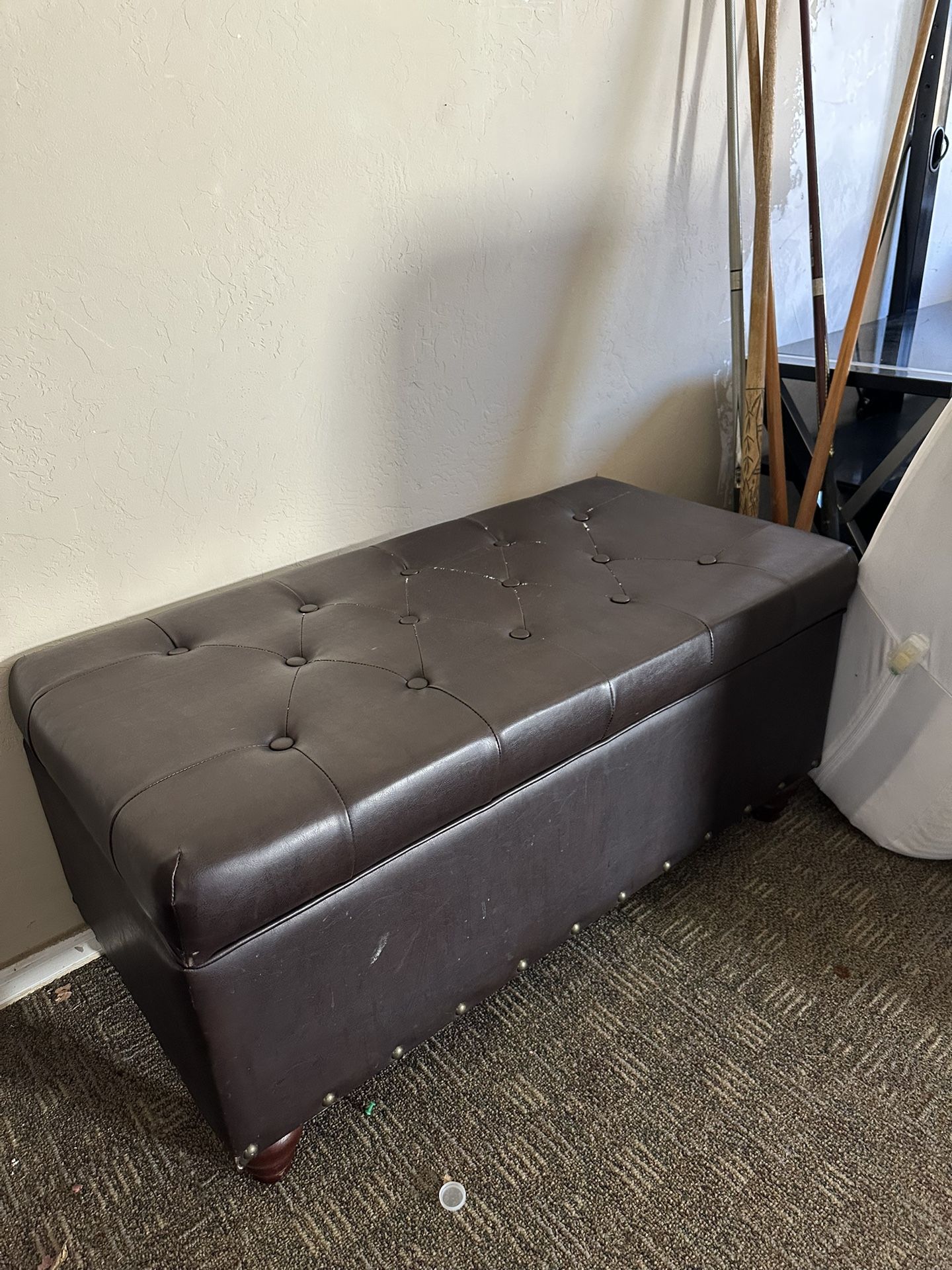 Leather Ottoman 
