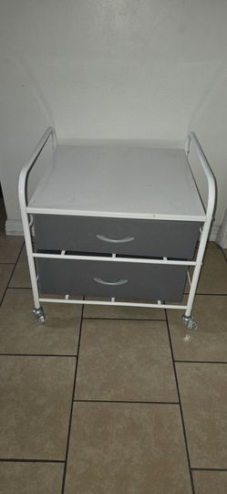 Rolling Storage Cart with 2 Drawers