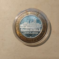 Colorado Belle Laughlin Nevada Ten Dollar Gaming Token 999 Silver