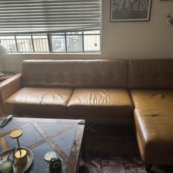 Genuine  leather Couch  111.5” 