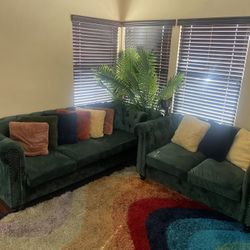 Emerald Green Everyday Modern Couches