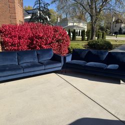 Navy Blue Sofa Couch 