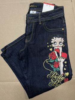 Southpole Betty Boop Y2K Capri Cop Jeans