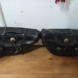 Vintage Harley Davidson Saddlebags Matching Pair