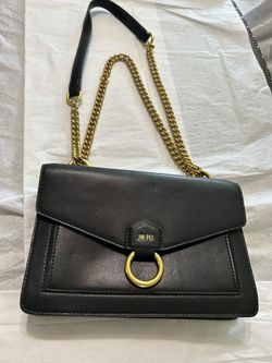 Jw Pei Black Envelope Bag Gold Chair Vengan Leather