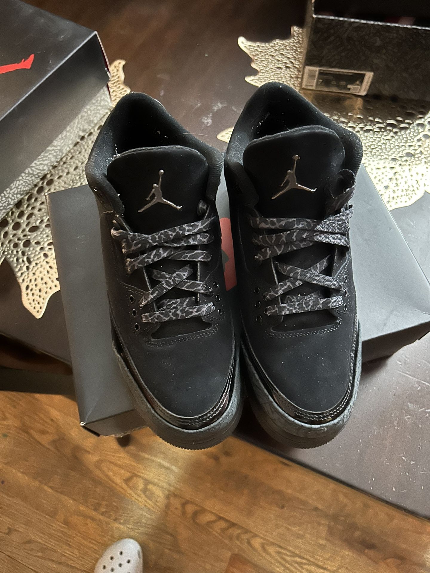 Jordan 3 Retro Black And charcoal white
