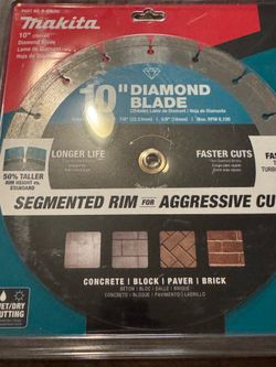 Diamond blade  10”.   $70 obo