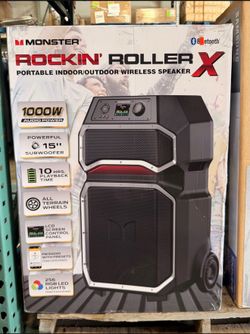 Monster Rockin’ Roller X Portable Indoor/Outdoor Wireless Speaker Brand New In Box