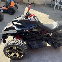 BLACK KIDS ELECTRIC MOTORCYCLE (ATV STYLE)