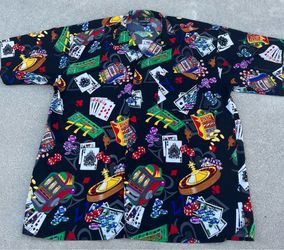 Andrade Men's Las Vegas Casino Gambling Slots Cards All Over Print Shirt Size 2XL