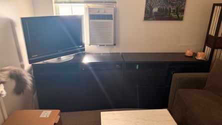 2 Black IKEA Wall Units