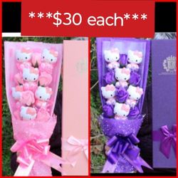 Valentine's Day Hello Kitty Bouquet Flower Rose 