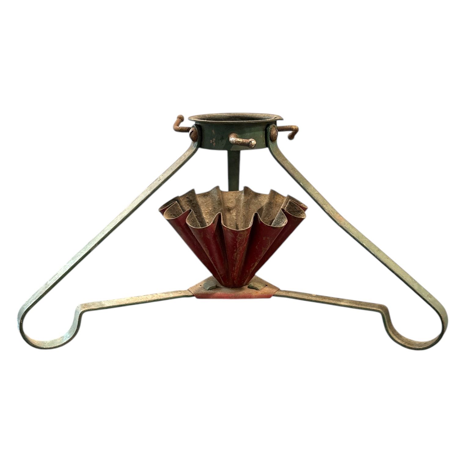 Vintage SB Manufacturing Co Milwaukee Metal Christmas Tree Stand Holder