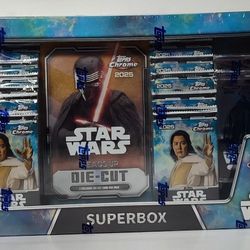 Star Wars super box trading cards, new and sealed