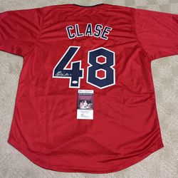 Emmanuel Clase Autographed Cleveland Guardians Jersey With COA